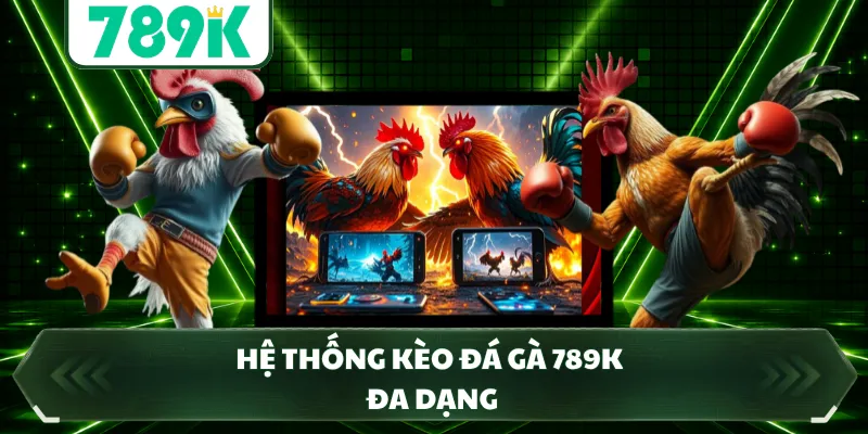 Hệ thống kèo đá gà 789K đa dạng